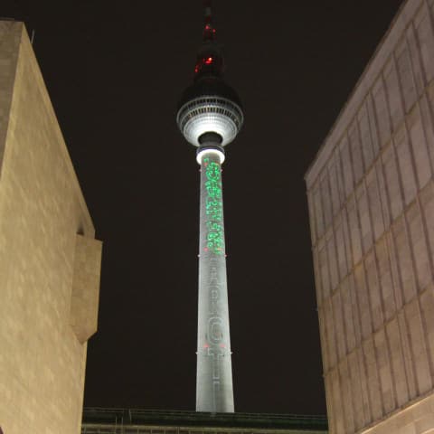 Berlin Fernsehturm Projektion