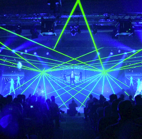 Grüne Lasershow