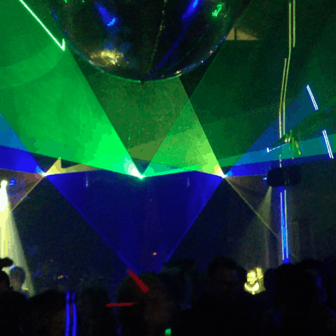 Laserbeams im Club