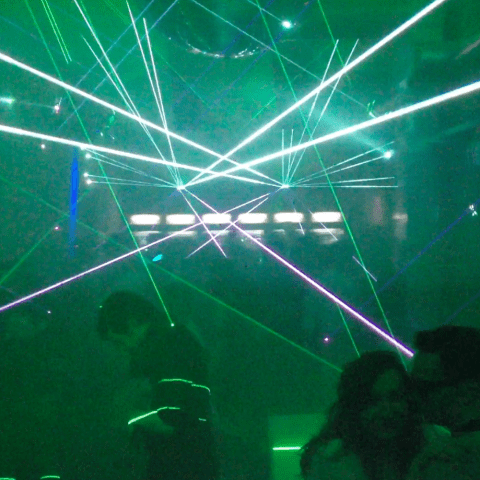 Laser in Clubs oder Discotheken