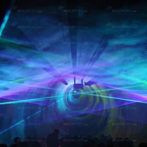 Lasertunnel in Discothek