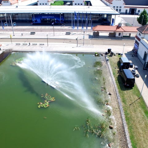 Wasserschild für Video- & Laserprojektionen