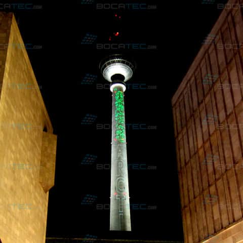 Berlin tv tower projection