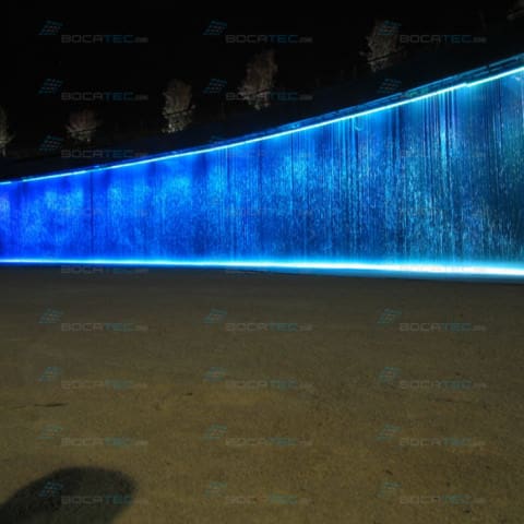 Water Screen with blue lighting