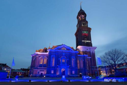 Laserprojektion auf den Michel