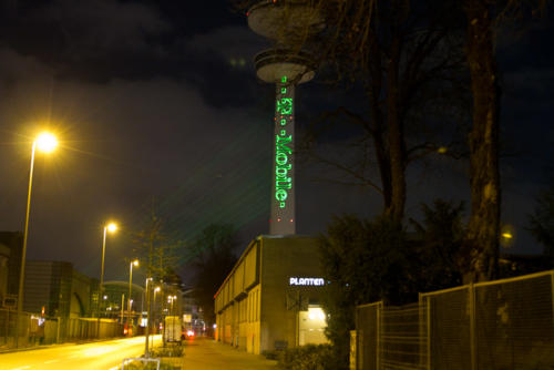 Fernsehturm Laserprojektion